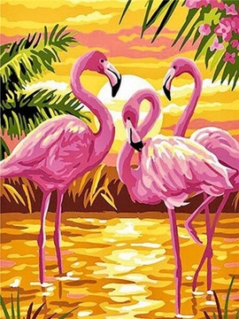 Haft diamentowy Diamond Painting 5d FLAMINGI 30x40