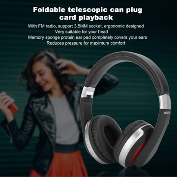 foldable bluetooth headset wireless over ear stereo headsets with mic gamin