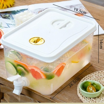 Холодильник с диспенсером для напитков Контейнер для замороженного сока в бочке с чаем и лимонадом в банках 5 литров