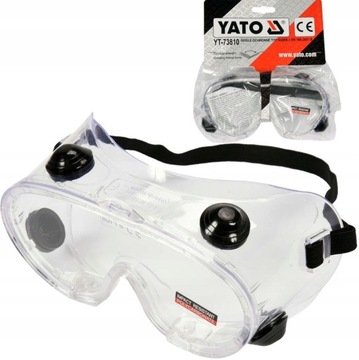 YATO OKULARY OCHRONNE GOGLE 4 ZAWORY WENTYLUJĄCE