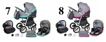 ДЕТСКАЯ КОЛЯСКА VERDI OPTIMA WHITE 3В1 + АКСЕССУАРЫ