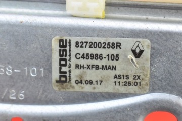 ОКНО ПРАВОЕ ЗАДНЕЕ RENAULT MEGANE IV HB 17R