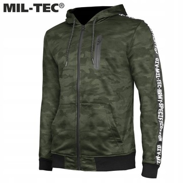 Bluza dresowa treningowa sportowa moro z kapturem Mil-Tec Woodland L