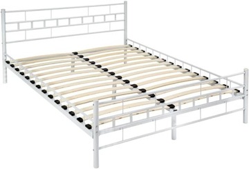 ŁÓŻKO METALOWE 140x200 ZE STELAŻEM INDUSTRIAL LOFT