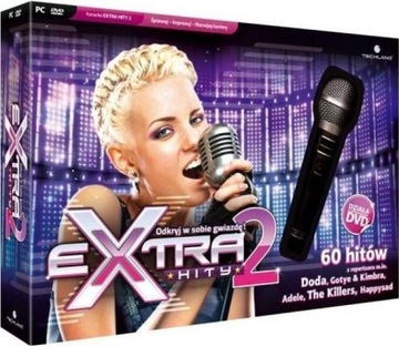 КАРАОКЕ ДЛЯ ВЕСЕЛЫ EXTRA HITY 2 + МИКРОФОН ПК PL НОВЫЙ
