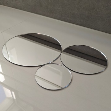 KOŁO Z PLEXI LUSTRO SREBRNE (PLEKSI / PLEKSA) - 2mm Cięte Laserem Na Wymiar