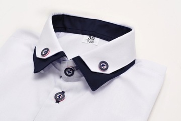 РУБАШКА ДЛЯ МАЛЬЧИКОВ, БЕЛАЯ, КОРОТКАЯ, С РУКАВАМИ, ЭЛЕГАНТНАЯ 140