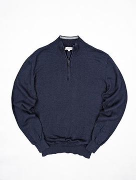 Calvin Klein granatowy sweter golf M logo