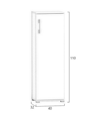 Офисный книжный шкаф 110 x 40 x 32 см Дуб Сонома, 3 полки