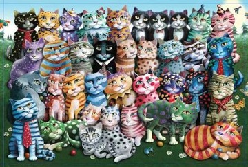 puzzle 1000 elementów KOTY KOTKI
