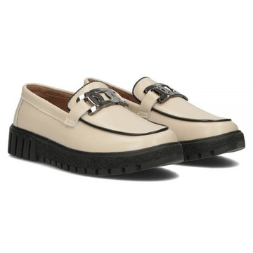 Кожаные туфли на платформе, лоферы Filippo.