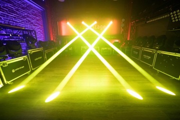 НАБОР 2x ПОДВИЖНАЯ ГОЛОВКА ЦВЕТОВОЙ СВЕТОДИОДНЫЙ ЛУЧ РАДИАН 150 КОЛЬЦО ЧЕХОЛ