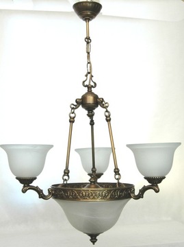 Żyrandol mosiężny,lampa wisząca mosiężna