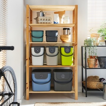 Контейнер для сортировки мусора Rotho, 25 л, зеленый