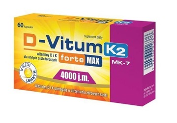 D-Vitum Forte Max 4000 j.m K2 MK-7, 60 kapsułek