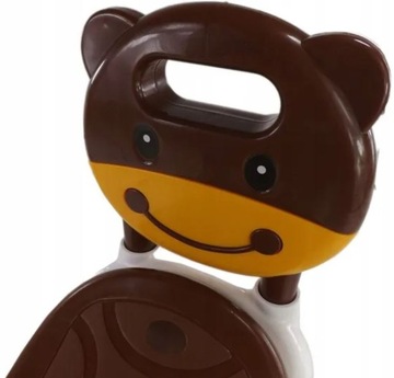 ДЕТСКАЯ АВТОКАТКА HIPCIO НА PUSH RIDER, КОРИЧНЕВАЯ, СИГНАЛ ДЛЯ ХРАНЕНИЯ, СПИНКА, 30 КГ