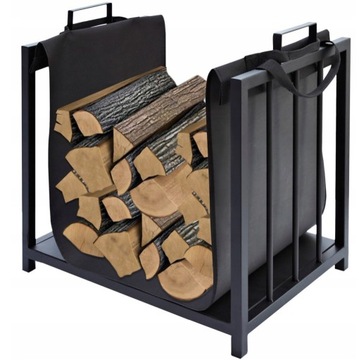 ДЕРЕВЯННАЯ КОРЗИНА ДЛЯ КАМИНА МЕТАЛЛИЧЕСКАЯ ПОДСТАВКА ЧЕРНАЯ ДЛЯ КАМИНА КАМИН