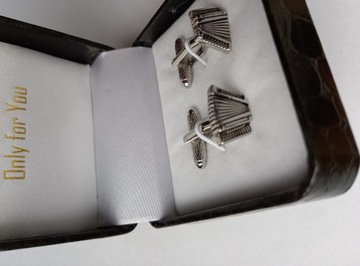 Серебряные запонки для рубашки-аккордеона