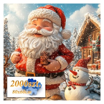 Puzzle Santa Claus 2000 dílků 80x60 cm Vánoce Santa Claus č.