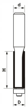 Двухлистовой резак. с нижней станиной Z=2 D=9,5xH=38/d=8