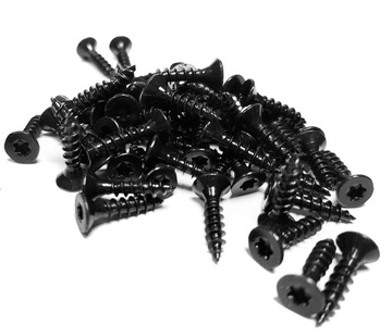 Саморезы декоративные черные оцинкованные 4х20 для дерева Torx