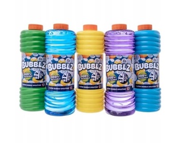 PŁYN DO BANIEK MYDLANYCH 1L ZAPAS BAŃKI MYDLANE KOLOROWE BUBBLZ PREZENT