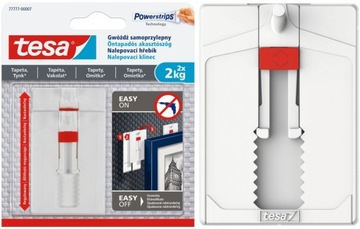 Gwóźdź samoprzylepny tesa tynk i tapeta 2 x 2 kg