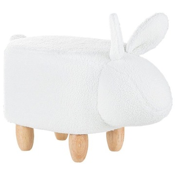 Pufa zwierzak biała BUNNY
