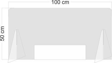 Pleksa osłona na ladę 100x50 pleksi 4mm