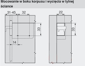 КОМПЛЕКТ ПОДВЕСНЫХ ПОДВЕСНЫХ ШКАФОВ BLUM (Л+П) БЕЛЫЙ ЦВЕТ