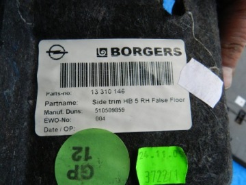 Облицовка багажника OPEL-PARTS Astra J FLEXFLOOR