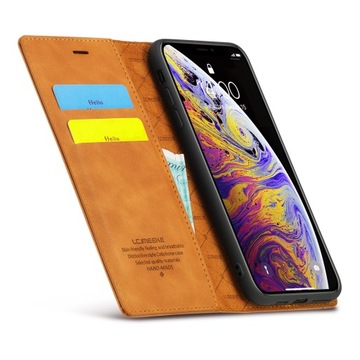 ETUI SKÓRZANE NA KLAPKĘ DO IPHONE XS MAX