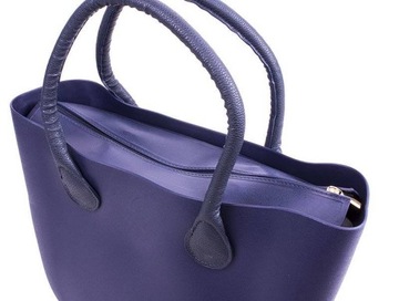 TORBA GRANATOWA GUMOWA TOREBKA O JELLY BAG