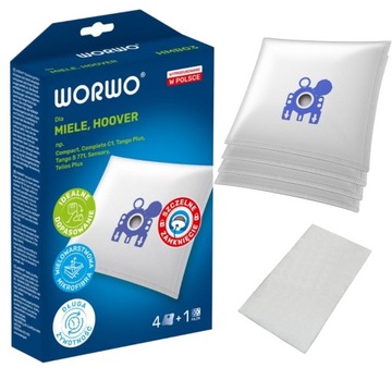 4x Worki do odkurzacza HOOVER MIELE HMB03