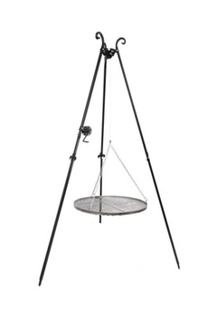 GRILL OGRODOWY TRÓJNÓG RUSZT NIERDZEWNY 80CM