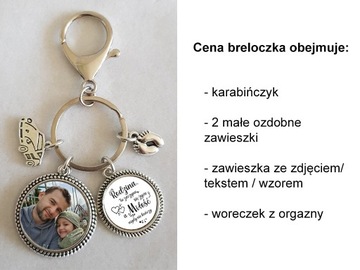 Брелок с фотографией Подарок бабушке и дедушке