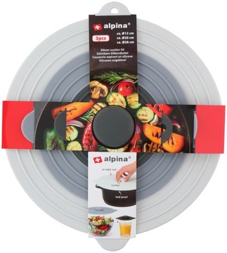 KOMPLET ZESTAW 3 POKRYWEK SILIKONOWYCH ALPINA 8882