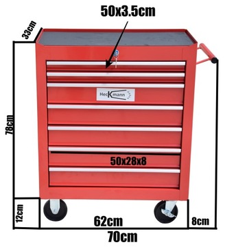 ТЕЛЕЖКА ДЛЯ ИНСТРУМЕНТАЛЬНОГО ШКАФА ДЛЯ МАСТЕРСКИХ HECKMANN