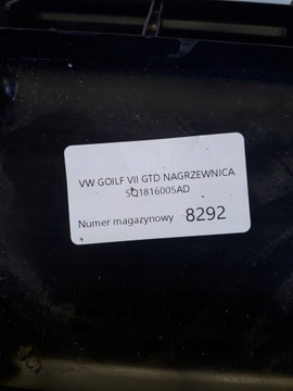 VW GOLF VII GTD RADIÁTOR