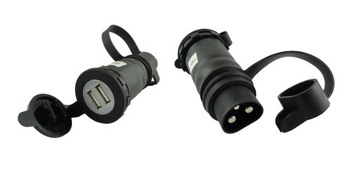 Przejściówka z gniazda 3-pin na 2x (podwójne) USB