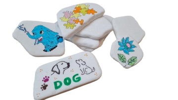 ПЛОСКИЕ КАМНИ ДЛЯ РИСУНКА Креативная игрушка Монтессори 5шт. 10-20см