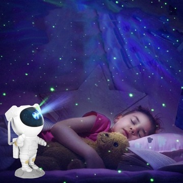 PROJEKTOR LED ASTRONAUTA GALAXY GWIEZDNE ŚWIATŁO NOCNE PROJEKTOR GWIAZD