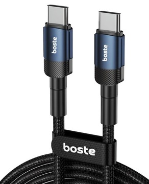 BOSTE PRZEWÓD KABEL USB-C TYPE-C 60W SZYBKIE ŁADOWANIE PD QC 4.0 MOCNY 1M
