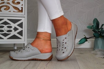 ШЛЕПАНЦЫ ЖЕНСКИЕ ОРТОПЕДИЧЕСКИЕ ИЗ ЛЕГКОЙ ШИТОЙ КОЖИ