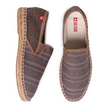 ESPADRYLE MĘSKIE BIG STAR BRĄZ FF174541 R43