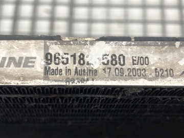 CHLADIČ KLIMATIZACE CITROEN C3 1.6 109KM 9651825580