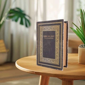 Декоративная книжная коробка Деревянная кожаная европейская коробка для Y0