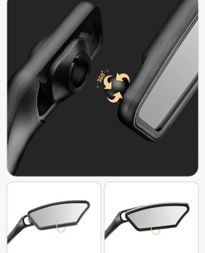 Зеркало для велосипеда 360° ROCKBROS с регулируемым расстоянием 26210007001 ЛЕВАЯ сторона