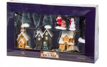 ДЕКОРАТИВНЫЙ ОРНАМЕН РОЖДЕСТВЕНСКОЙ ДЕРЕВНИ Волшебная деревня СЦЕНА С ОСВЕЩЕНИЕМ