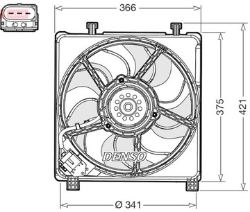 DENSO DER32017 VENTILÁTOR CHLAZENÍ MOTORU